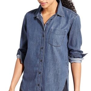 Athleta Blue Denim Shirt